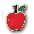 Stock Red Apple Pin